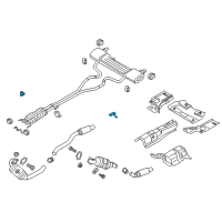 OEM Lincoln MKX Muffler & Pipe Front Bracket Diagram - F2GZ-5A204-D