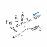 OEM Mercury Sable Intermed Pipe Diagram - 9G1Z-5A212-A