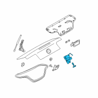 OEM Ford Mustang Latch Diagram - DR3Z-5443200-A