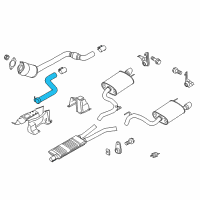 OEM Ford Mustang Front Pipe Diagram - JR3Z-5A212-A