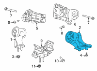 OEM Ford Bronco INSULATOR ASY - ENGINE SUPPORT Diagram - MB3Z-6038-B