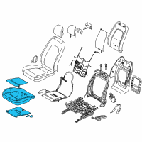 OEM Lincoln Seat Cushion Pad Diagram - HP5Z-54632A22-C