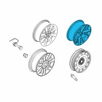 OEM Ford Flex Wheel, Alloy Diagram - BA8Z-1007-C