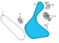OEM Ford Explorer Serpentine Belt Diagram - L1MZ-8620-D