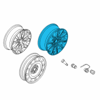 OEM Lincoln Wheel, Alloy Diagram - DE9Z-1007-C