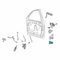 OEM Ford Lower Hinge Diagram - F65Z-1522811-AA
