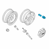 OEM Lincoln MKZ Wheel Lock Kit Diagram - F6SZ-1A043-AA