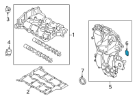 OEM Ford Escape Timing Cover Gasket Diagram - HX7Z-8507-A