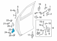 OEM Ford E-150 Econoline Lower Hinge Diagram - 6C2Z-1522810-A