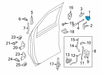 OEM Ford E-350 Super Duty Lock Cylinder Diagram - 6C2Z-1521984-A