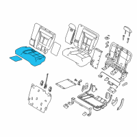 OEM Lincoln MKX Seat Cushion Pad Diagram - 8A1Z-7863841-A