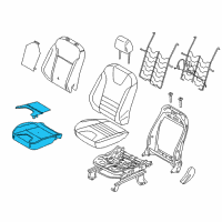 OEM Ford C-Max Seat Cushion Pad Diagram - CJ5Z-78632A23-C