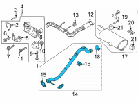 OEM Ford Bronco EXTENSION - EXHAUST PIPE Diagram - MB3Z-5A212-C
