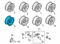 OEM Lincoln Navigator Wheel, Spare Diagram - JL1Z-1007-A
