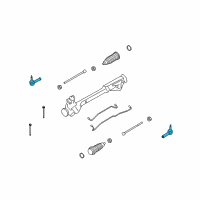 OEM Lincoln MKS Outer Tie Rod Diagram - 8A5Z-3A130-A