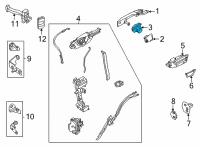 OEM Ford Lock Cylinder Diagram - JX7Z-18168-H
