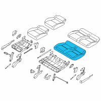 OEM Ford Transit Connect Seat Cushion Pad Diagram - DT1Z-1763840-E