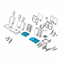 OEM Ford Freestyle Seat Cushion Pad Diagram - 5F9Z-7463841-BA