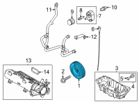 OEM Ford Escape Pulley Diagram - HX7Z-6B321-A