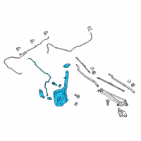 OEM Lincoln Washer Reservoir Diagram - GD9Z-17618-D