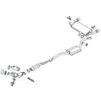OEM Ford Explorer Manifold With Converter Gasket Diagram - BB5Z-6L612-A