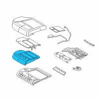 OEM Lincoln Continental Seat Cushion Pad Diagram - GD9Z-54632A23-F
