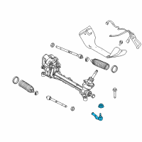 OEM Ford Focus Outer Tie Rod Diagram - BV6Z-3A130-A