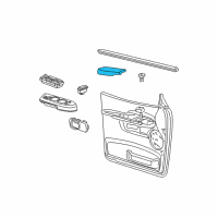 OEM Ford Explorer Sport Trac Armrest Pad Diagram - 1L5Z3524100AAA