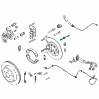 OEM Ford Park Brake Shoes Cable Diagram - 9W1Z-2A815-A