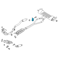 OEM Lincoln Muffler & Pipe Support Diagram - HP5Z-5277-A