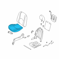 OEM Ford Escape Seat Cushion Pad Diagram - 9L8Z-78632A22-B