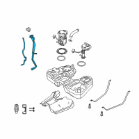 OEM Ford Taurus X Filler Pipe Diagram - 8A4Z-9034-A