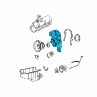 OEM Mercury Front Cover Assembly Diagram - 4F2Z-6019-BA
