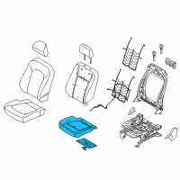 OEM Ford F-350 Super Duty Seat Cushion Pad Diagram - JL3Z-1663222-A