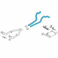 OEM Ford Mustang Exhaust Pipe Diagram - BR3Z-5A212-F