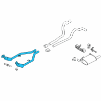 OEM Ford Mustang Converter & Pipe Diagram - DR3Z-5F250-A