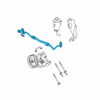 OEM Ford Explorer Sport Trac Pressure Hose Diagram - AL2Z-3A719-D