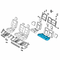 OEM Ford F-250 Super Duty Seat Cushion Pad Diagram - FL3Z-1863841-B