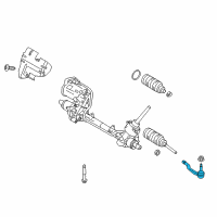 OEM Ford Edge Outer Tie Rod Diagram - F2GZ-3A130-A