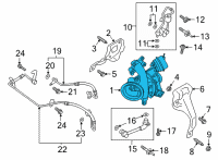 OEM Ford Escape Turbocharger Diagram - HX7Z-6K682-E