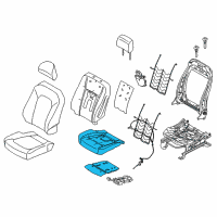 OEM Ford F-350 Super Duty Seat Cushion Pad Diagram - HC3Z-2663222-C