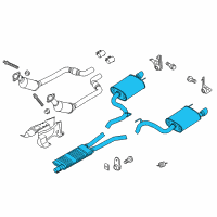 OEM Ford Mustang Muffler Assembly Diagram - FR3Z-5230-R