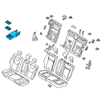OEM Ford Fusion Armrest Assembly Diagram - HS7Z-5467112-CA