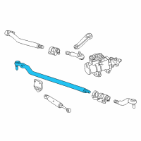 OEM Ford F-250 Super Duty Outer Tie Rod Diagram - 4C3Z-3A131-AD