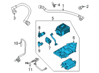 OEM Ford Vapor Canister Diagram - LC3Z-9D653-J