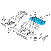 OEM Ford F-350 Super Duty Seat Cushion Pad Diagram - FL3Z-1663841-G