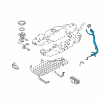 OEM Ford Explorer Sport Trac Filler Pipe Diagram - 7A2Z-9034-A