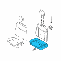 OEM Ford Ranger Seat Cushion Pad Diagram - KB3Z-2163840-B