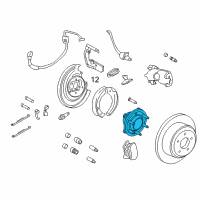 OEM Ford Expedition Hub & Bearing Assembly Diagram - DL1Z-1109-A