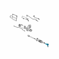 OEM Ford Taurus Outer Tie Rod Diagram - 3F1Z-3A130-AA